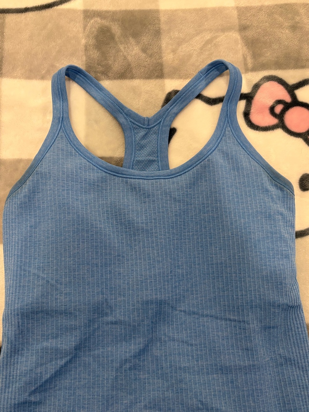 Lululemon Blue Ribbed Racerback Athletic Tank Top - Picture 5 of 11